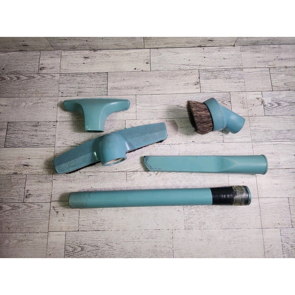 Vintage Blue Electrolux Vacuum Attachments Dusting Brush Crevice Tube Floor Head